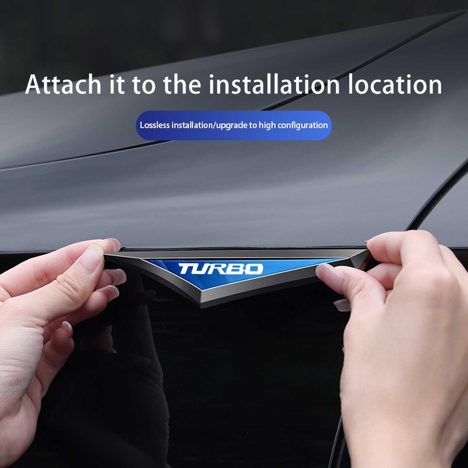 New Fashion Turbo Logo Car Met - Car Accessories Unique review and price