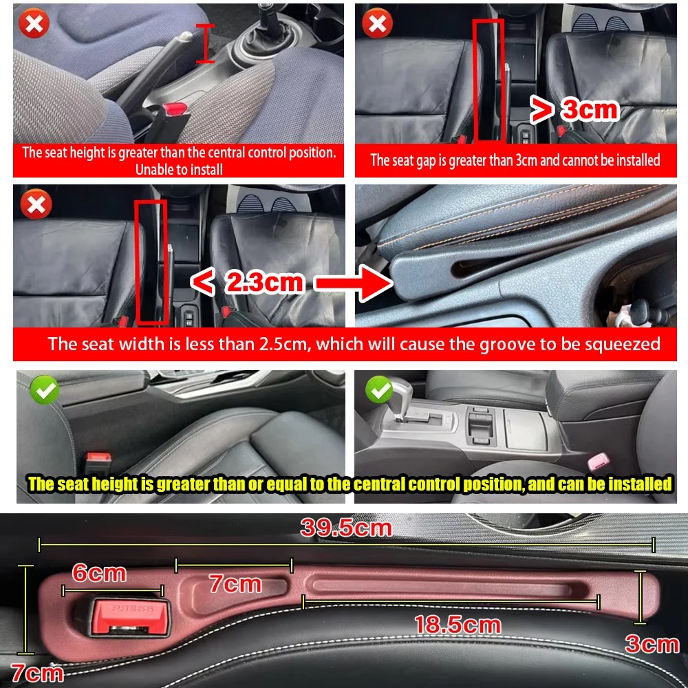 2Pcs Car Seat Gap Filler Seat  - Car Accessories Unique review and price